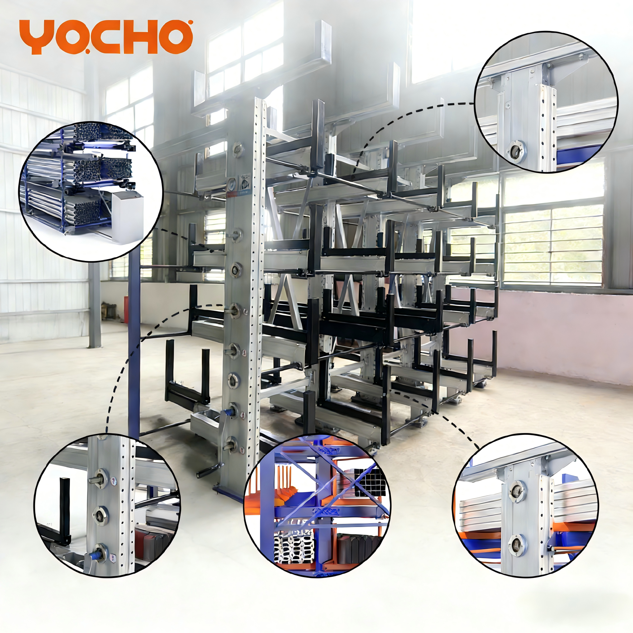Electric Telescopic Cantilever Shelves